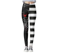 Halloween Costume Leggings, Skeleton Print, High Waisted, Funny Pants, Pumpkin Ghost Bat Print, Yoga & Sport, Women's Tights