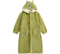 Halloween Costume Long-Sleeved Extra Long Uniform Mens Training Y2K Super Soft Button-Down Suit Round Neck Green S