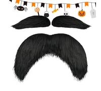 Halloween Costume Mustache | Halloween Fake Dress-Up Accessories,Novelty Party Mustache Beard Eyebrows | for Adults Men Women Photoshoot Party Carnival Easter Christmas Theater Stage