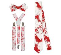 Halloween Costume Set with Blood-Splattered Glasses, Gloves & Pointed Hat - Complete Scary Accessories Bundle for Adults, Teens, Cosplay & Horror Party Supplies