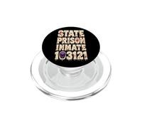 Halloween Costume State Prison Skull Blood Splatter Drip PopSockets PopGrip for MagSafe