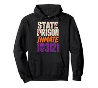 Halloween Costume State Prison Skull Blood Splatter Drip Pullover Hoodie