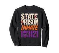 Halloween Costume State Prison Skull Blood Splatter Drip Sweatshirt