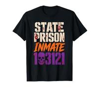 Halloween Costume State Prison Skull Blood Splatter Drip T-Shirt