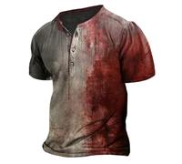 Halloween Costume T Shirt Mens Tshirt Blood Bloodstained T-Shirt Costumes Men Oversized Shirts Men's Tshirts Multi for Gym Short Sleeve Bloody Horror Problem Solved Man's T-Shirts