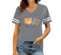 Halloween Costume T-Shirts Women Skull Spider Web Pullover Crewneck Long Sleeve Tops Breathable Polyester Shirt Humor Festival Blouse T Shirts Autumn Fashion Thermal Top Light Gray
