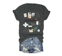 Halloween Costume T-Shirts Women Skull Spider Web Pullover Short-Sleeved Graphic Tee Soft Breathable Polyester Humor Festival Blouse Funny Kids Adults T-Shirt Autumn Fashion Thermal Top Grey