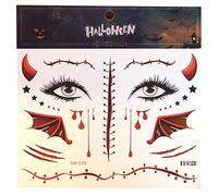 Halloween Costume Temporary TattoosStickere Face Makeup Realistic SpidersScar Design FakesTattoos Sticker