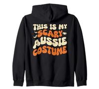 Halloween Costume This Is My Scary Aussie Costume Zip Hoodie