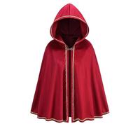 Halloween Costume Unisex Halloween Cape Adult Hooded Cape Short Velvet Cape Half Cape Cape Gothic Gown Cosplay Medieval Velvet Coat Outfit for Halloween Theme Party Party