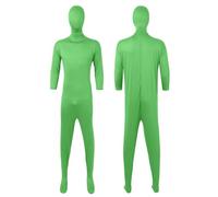 Halloween Costume Women Blue Chromakey Body Suit Full Body Blue Screen Suit for Photo Video Effect, Full Bodysuit Unisex Rayon Costume for Funny Himiko Toga Cosplay (Green, 170)