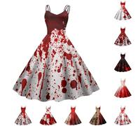 Halloween Costume Women's Scary Dress Horror Bride Corpse Bride Zombie Witch Costume Sexy Outfit Children Girls Costume Teenager Unusual Clown Women Large Sizes Vampire Princess Sleeveless