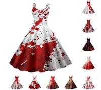 Halloween Costume Women's Scary Dress Horror Bride Corpse Bride Zombie Witch Costume Sexy Outfit Children Girls Costume Teenager Unusual Clown Women Large Sizes Vampire Princess Sleeveless