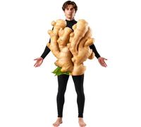 Halloween Costumes Adult 3D Ginger Vegetable Theme Carnival Cosplay Outfit