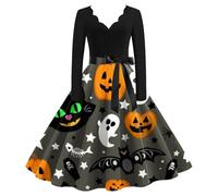 Halloween Costumes Adult Women Dresses for Women UK Plus Size Vintage Skirt Gothic Dress Medieval Costume Evening Party Prom Cocktail Swing Glad Rags Elegant A-line Costumes