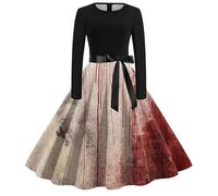 Halloween Costumes Adult Women Dresses Party for UK Womens Fancy Dress Witches Ladies Plus Size Costume 24 Skeleton Mens Women's Maxi Retro Light Blue M