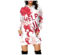 Halloween Costumes Adult Women Womens Outfits Dress Wrap Women's Maxi Pumpkin Costume Black for Ladies Female Adults Skeleton Jumpsuit Winter Dresses UK Party Witches a-Brick Red S