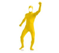 Halloween Costumes Adults Women Men Bodysuit Funny Open Face Costume Full Body Suits Stretch Unitard Cosplay Party Performance Outfits Halloween Fancy Dress Leotard Skin Tight Leotard (Z1-Yellow, XS)