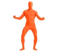 Halloween Costumes Adults Women Men Bodysuit Funny Open Face Costume Full Body Suits Stretch Unitard Cosplay Party Performance Outfits Halloween Fancy Dress Leotard Skin Tight Leotard Clubwear Orange
