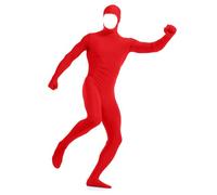 Halloween Costumes Adults Women Men Bodysuit Funny Open Face Costume Full Body Suits Stretch Unitard Cosplay Party Performance Outfits Halloween Fancy Dress Leotard Skin Tight Leotard (Z1-Red, L)