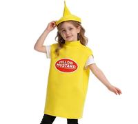 Halloween Costumes | Complete Soft Fun Mustard Colour | Soft Ketchup Costume for Party Decoration | Children's Celebration Holiday Party Dance Performance Cosplay Stage