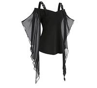 Halloween Costumes Dress for Women Gothic Women's Gothic Steampunk Dress Halloween Costume Lace Off Shoulder Dress Party Club Cosplay Costume Flowy Mini Dresses