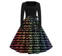 Halloween Costumes Enchanting Haunting Dresses Alluring Bewitching Halloween Costume Ghostly Macabre Costumes Sinister Vampy Corset Dramatic Creepy Outfits Dress(3-Multicolor,4XL)