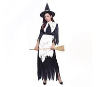 Halloween Costumes for Adults 1Pc Horrible Costume for Halloween Scary Cosplay Clothes Masquerade Performance Comfortable Material Stage Dressing and Themed Parties (Black, One Size)