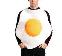 Halloween Costumes for Adults - Funny Cosplay Bacon Poached Egg | Food Themed Role Playing Outfits,for Social Media Content Creators Carnival Halloween Stage Performances Role-Playing Activities Masqu