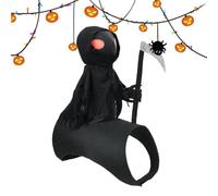 Halloween Costumes for Dogs - 3D Death Knight, Kitten Cosplay Outfits and | - Knight Costume - Scary Suit for Halloween Parties | Soft Polyester Material Adjustable Cat Dress