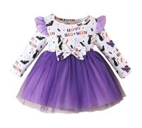 Halloween Costumes For Girls Outfit Girl Vampire Costume Kids Pumpkin Bat Print Queen Zombie Halloweens Clothes Set Spooky