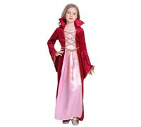 Halloween Costumes for Kids Victorian Girls Medieval Costume Vampire Witch Dress up Carnival Cosplay Halloween Themed Party Fancy Dresses Girls 7-8 Wine
