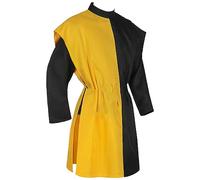 Halloween Costumes for Men Cosplay Costume Mens Medieval Knight Tunic Knight Tabard Medieval Dress Renaissance LARP Hombre Halloween(Yellow, M)