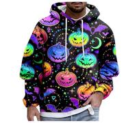 Halloween Costumes for Mens 3D Print Fleece Hooded Goth Tops Novelty Lightweight Sweatshirt Casual Stylish Pullover Cotton Linen Blend Autumn Winter Clothing Dark Purple