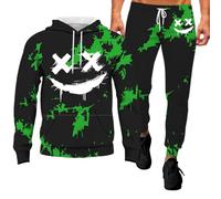 Halloween Costumes for Mens Bat Print Long Sleeve Patchwork Stitched Knit Button Drawstring Skull Casual Stylish Pullover Fleece Warm Hooded Cozy Home Loungewear Green