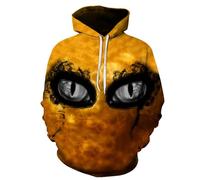 Halloween Costumes for Mens Blood Print Hooded Spooky Horror Knit Lightweight Sweatshirt Casual Stylish Pullover Cozy Sweater Loungewear Fall Winter Seasonal Gold