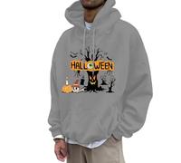 Halloween Costumes for Mens Skeleton Pullover Sweatshirt Spooky Horror Knit With Pocket Design Unique Outdoor Hooded Cozy Sweater Loungewear Fall Winter Seasonal