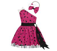 Halloween Costumes for Toddler Kids Baby Girl Flintstone Costume 3PCS Set