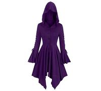 Halloween Costumes for Women, Cold Shoulder Strap Gothic Dresses Lace Up Corset Elegant Vintage A-Line Swing Dress Ladies Vintage Steampunk Plus Size Gothic Dresses Victorian Event Purple
