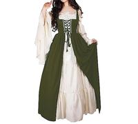 Halloween Costumes for Women Hooded Witch Costumes Regency Dresses Elastic Waist Long Sleeve Victorian Dress Ladies Vintage Steampunk Rockabilly Goth 80s Dresses for Carnival Halloween Party