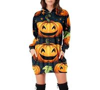 Halloween Costumes for Women Womens Outfits Woolen Dresses UK Witches Skeleton Outfit Women's Costume Adult Fancy Dress Witch Pumpkin Adults Party Winter Ladies Brown-B L
