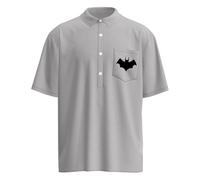 Halloween Costumes Men Printed Casual Costumes Trendy Gothic T-Shirts Modern Comfort Shirt Eerie Horror Costume Funny Slim-Fit Sweatshirts Shirts(2-Light Grey,3XL)
