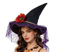 Halloween Costumes Mesh Witch Hat Style Headwear For Mystical Halloween Themed Party