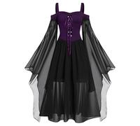 halloween costumes plus size,Halloween Costumes Adult Women Victorian Witch Gothic Plus Size Dresses Medieval Evening Party Prom Cocktail Swing Glad Rags Vintage Elegant A-Line,Mint Green,5XL