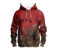 Halloween Costumes Problem Solved Hoodie Skeleton 3D Digital Print Hooded I'm Fine Bloody Hoodies Men And Women Jacket Oversized Sweatshirt Punk Streetwear Festival (Blue, XL)
