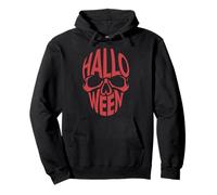 Halloween Costumes Skull Typography Graphic Creepy Spooky Pullover Hoodie