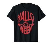 Halloween Costumes Skull Typography Graphic Creepy Spooky T-Shirt