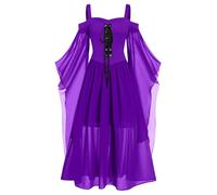 Halloween Costumes Victorian Witch Gothic Skeleton Plus Size Dresses Medieval Costume Ladies Evening Party Prom Cocktail Swing Glad Rags Vintage Elegant A-line Dress for Women