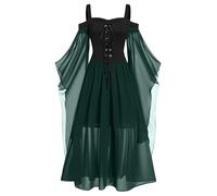 Halloween Costumes Victorian Witch Gothic Skeleton Plus Size Dresses Medieval Costume Ladies Evening Party Prom Cocktail Swing Glad Rags Vintage Elegant A-line Dress for Women