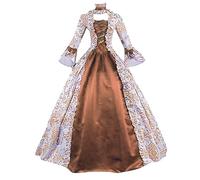 Halloween Costumes Women 2025, Womens Medieval Rococo Dress 1800s Gothic Victorian Dresses Ladies Elegant Masquerade Ball Gowns Halloween Queen Vampire Cosplay Costume Orange S